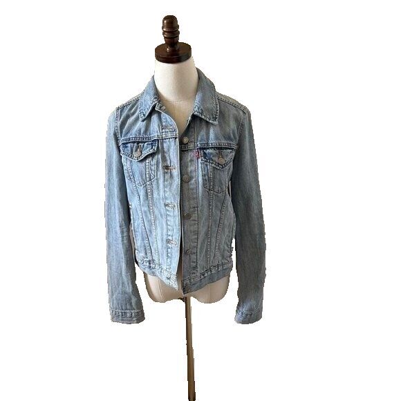Levi's Premium Denim Trucker Jacket with Big "E" Women's Size Med‎ - Picture 1 of 13